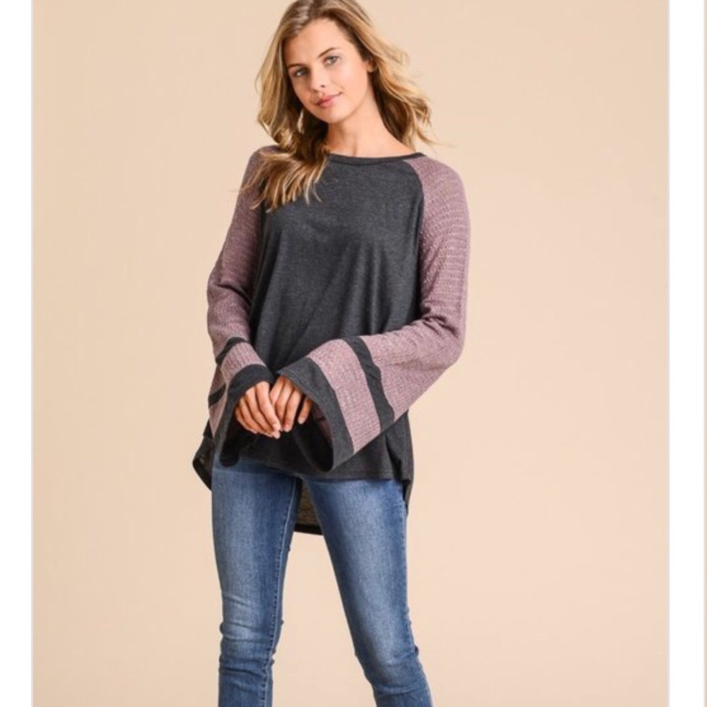 Jersey Top with Bell Sleeves - Picture 4 of 8